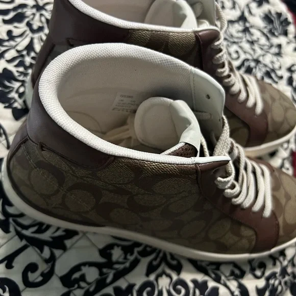 Brown and Tan High-Top Sneakers - Picture 2 of 7